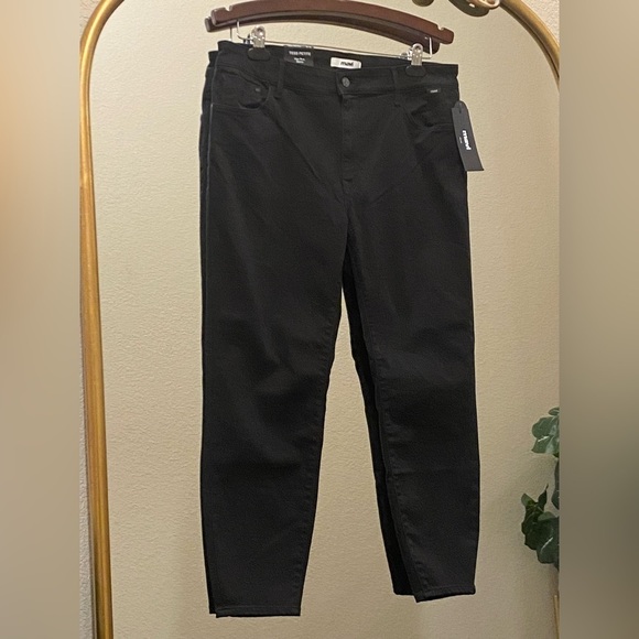 Mavi Tess Petite High Rise Skinny Black Brushed Size 33P - Picture 10 of 13